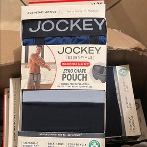 Jockey Men's Navy and Light Blue Boxer Briefs